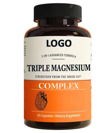 OEM/ODM Triple Magnesium Complex (Glycine Malate Citrate) Vegan Non-GMO Customizable Capsules for Adults-Immune Support Memory